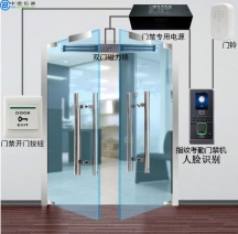 门禁指纹机人脸识别系统接线方法示意图